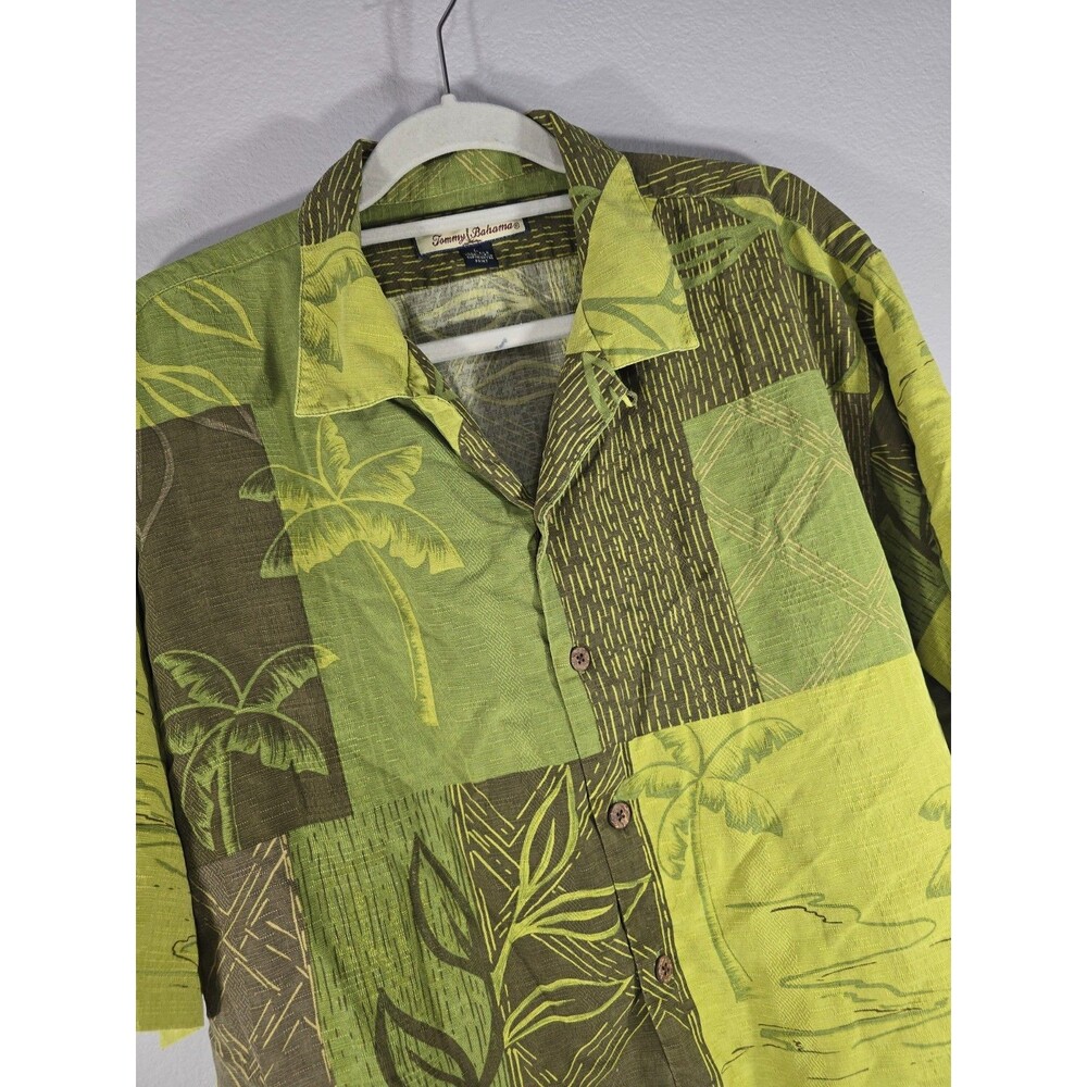 Tommy Bahama Shirt Large Hawaiian Camp 100% SILK Birds Of PARADISE Floral AE - Picture 2 of 8